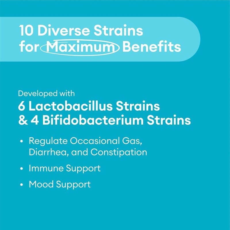 Physician's CHOICE Probiotics 60 Billion CFU - 10 Strains + Organic Prebiotics - Digestive & Gut Health - Supports Occasional Constipation, Diarrhea, Gas & Bloating - Probiotics For Women & Men - 30ct - Image 4