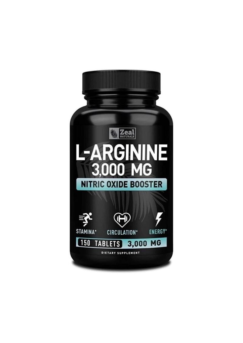 L Arginine 3000mg (150 Tablets | 1000mg) Maximum Dose L-Arginine Nitric Oxide Supplement for Muscle Growth, Pump Vascularity and Energy - L Arginine 1000mg Capsules, Nitric Oxide Booster