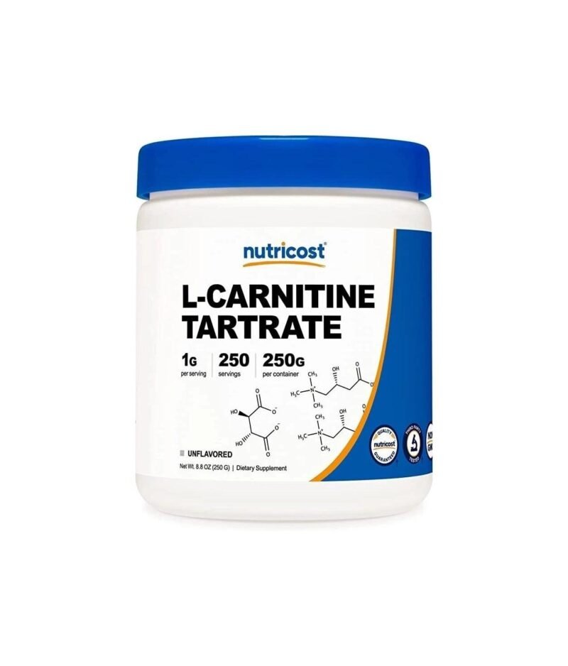 Nutricost L-Carnitine Tartrate Powder (250 Grams) - 1 Gram per Serving, 250 Servings