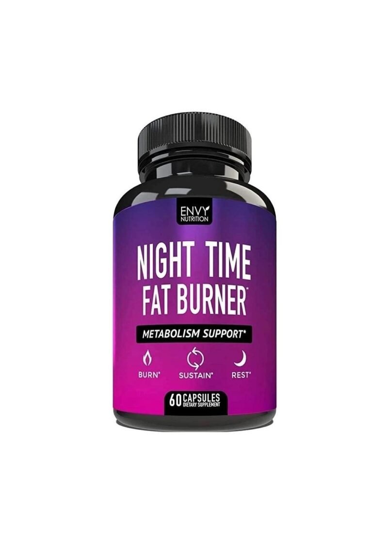 Night Time Fat Burner - Carb Blocker, Metabolism Support, Appetite Suppressant and Weight Loss Diet Pills for Men and Women with White Kidney Bean Extract and Vitamin D3 - 60 Capsules