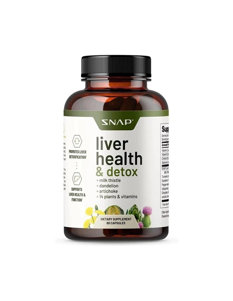 Liver Health Support Supplement - Liver Cleanse Detox & Repair Formula - Fatty Liver Repair & Reversal - Milk Thistle, Artichoke Extract & Dandelion Root Extract (60 Capsules)