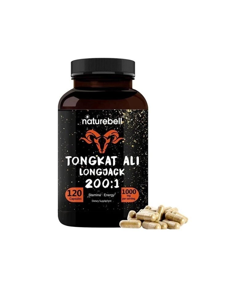 Tongkat Ali 200:1 as Long Jack Extract (Eurycoma Longifolia), 1000mg Per Serving, 120 Capsules, Supports Energy, Stamina and Immune System for Men and Women, Indonesia Origin, Non-GMO