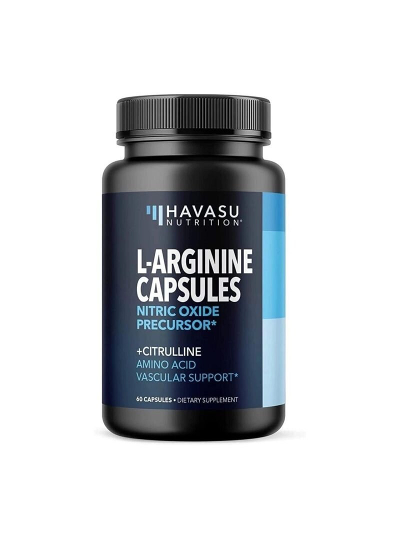 HAVASU NUTRITION L Arginine Male Enhancing Supplement from Nitric Oxide, 60 Capsules