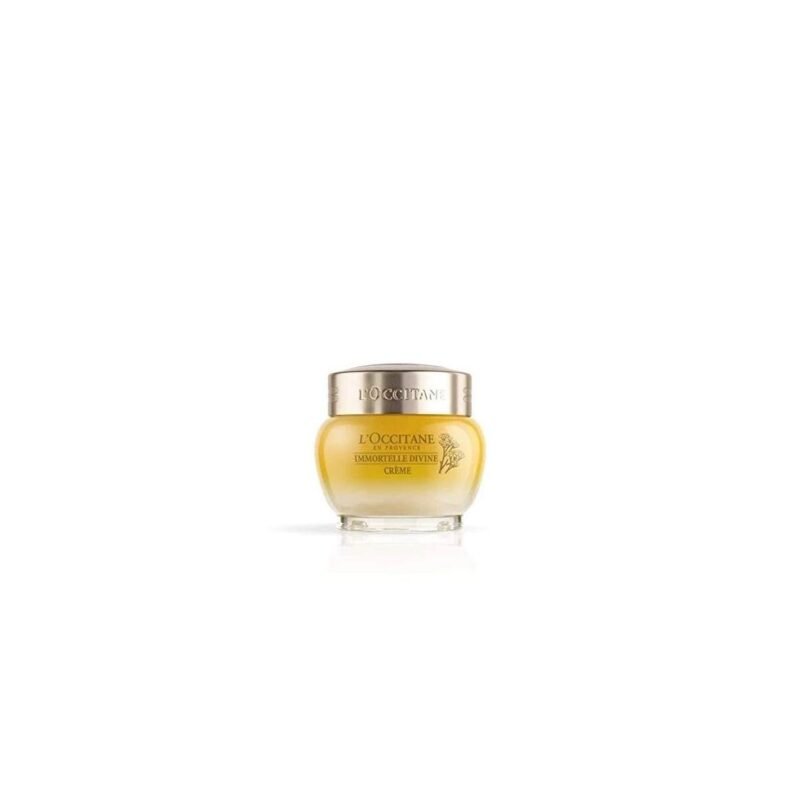 L'Occitane Anti-Aging Immortelle Divine Face Cream Moisturizer for a Youthful and Radiant Glow, 1.7 oz.