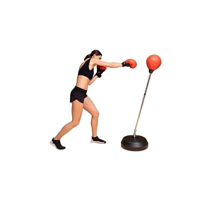 Protocol Punching Bag with Stand - for Adults & Kids - Punching Bag with Stand Plus Boxing Gloves - Adjustable Height Stand - Standard Punching Bag