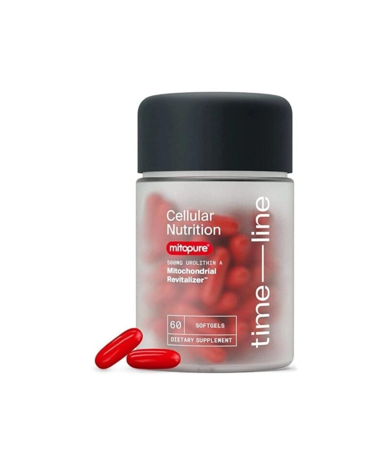 Timeline Mitopure - Urolithin A 500mg [60 Softgel Capsules] Mitochondria Energy Supplement - First Patented, Clinically Tested Urolithin A, 6X More Potent Than Diet Alone - 1 Month Supply