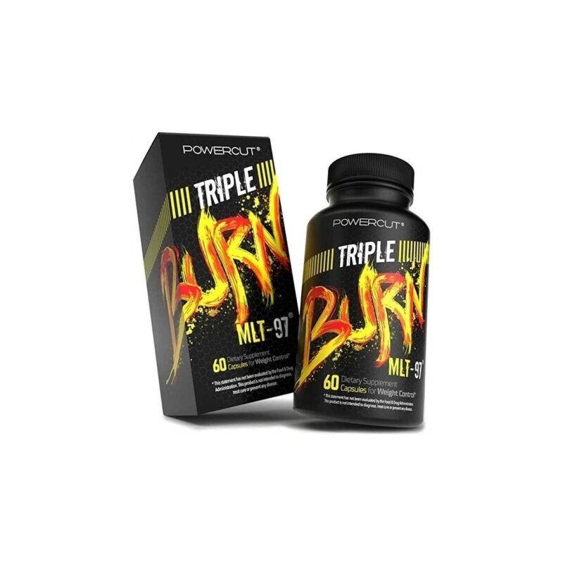 powercut Triple Burn MLT-97 Weight Loss Fat Burner Diet Pills for Women & Men - Appetite Suppressant - 60 Days Supply