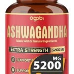 Ashwagandha Capsules, 5 in 1 Equivalent to 5200mg Powder. Combined With Turmeric, Ginger, Black Pepper And Rhodiola. Mood And Strength Support Supplement - 1 Pack - 90 Capsules - 3 Month Supply