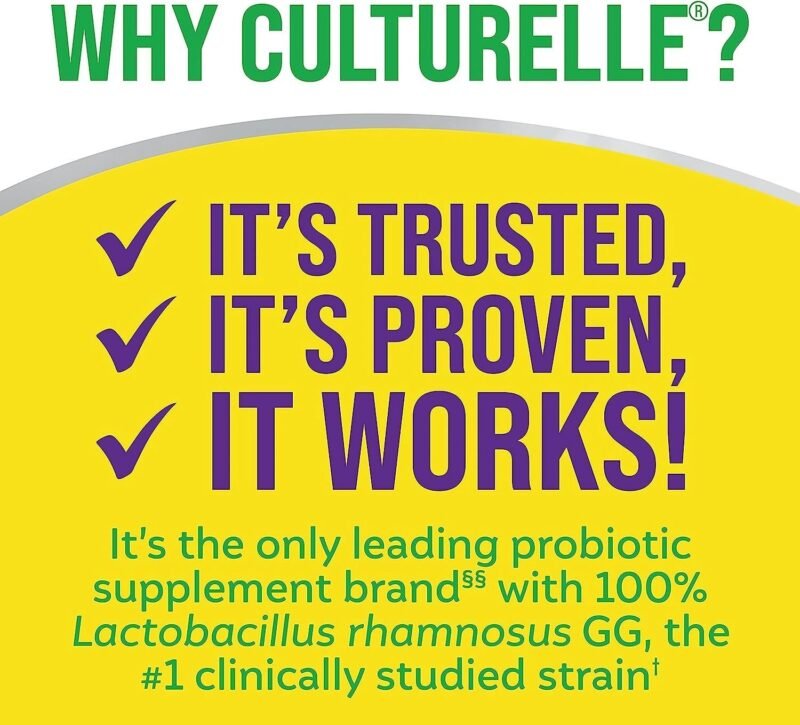 Culturelle Pro Strength Daily Probiotic, Digestive Health Capsules, Supports Occasional Diarrhea, Gas & Bloating, Gluten and Soy Free, 60 Count - Image 8