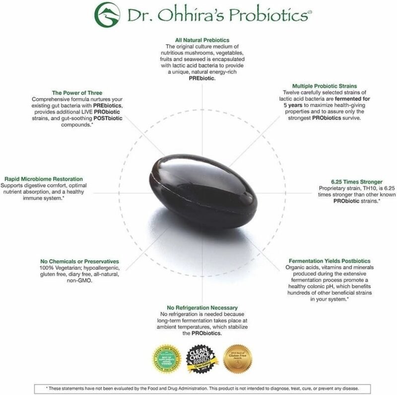 Dr. Ohhira?s Probiotics Professional Formula with 5 Year Fermented Prebiotics, Live Active Probiotics and The only Product with Postbiotic Metabolites, 120 Capsules - Image 2