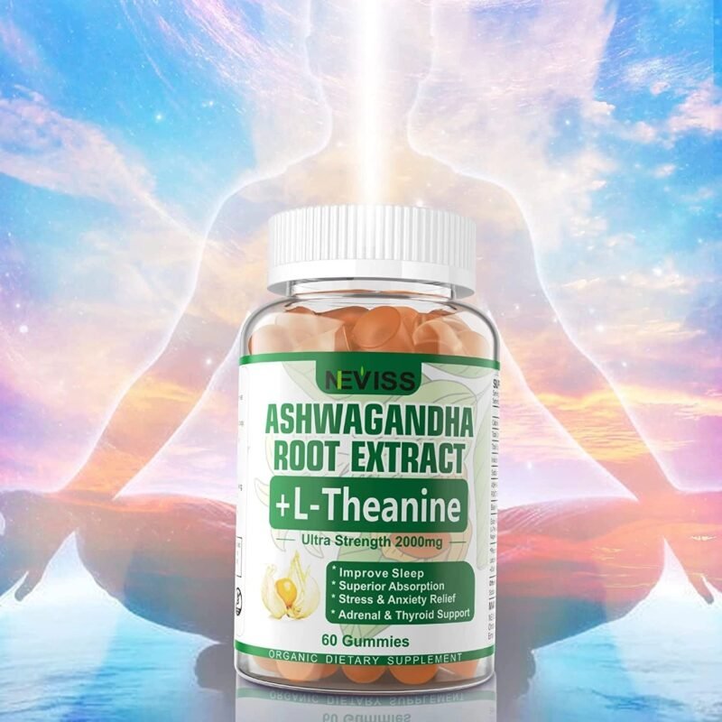 NEVISS Ashwagandha Gummies 2000mg, Feel Refreshed, Plus Proprietary Blend with 5-HTP, L-Theanine, Lemon Balm, Magnesium for Calm, Zzzs, Mood, Energy & Relaxation Support, 120 Count - Image 4