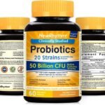 NewRhythm Probiotics 50 Billion CFU 20 Strains, 60 Veggie Capsules, Targeted Release Technology, Stomach Acid Resistant, No Need for Refrigeration, Non-GMO, Gluten Free - Image 2