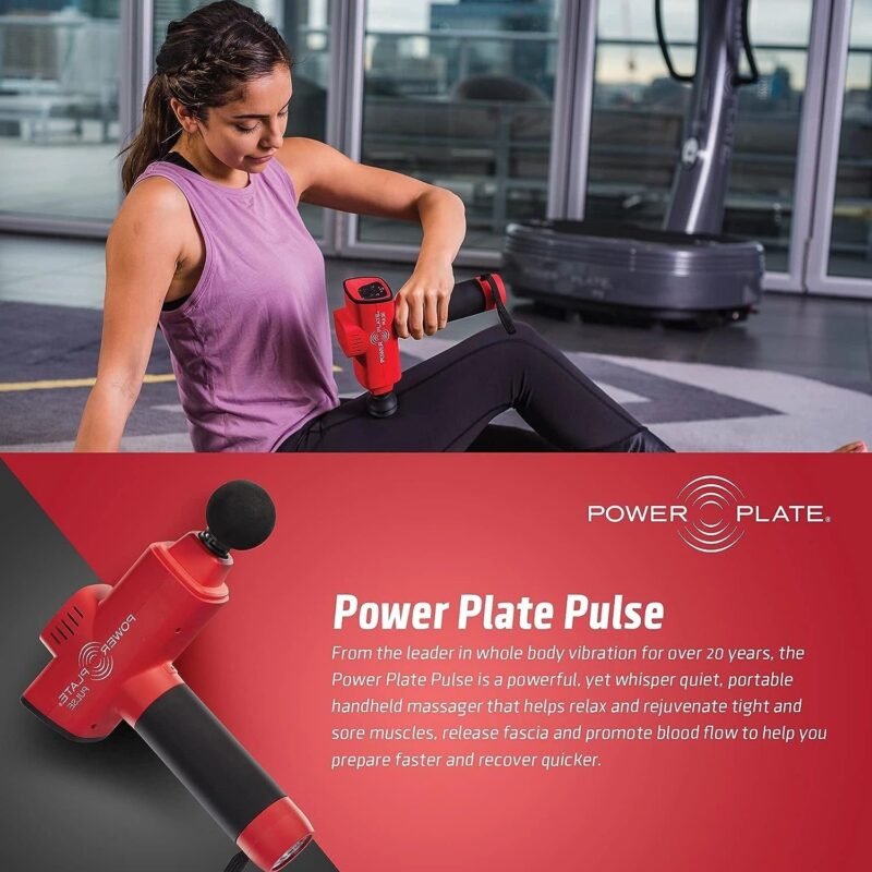 Power Plate Pulse - Whisper Quiet, Lightweight, Portable Handheld Massager with 6 Intensity Levels | Rechargeable Battery with 4 Hour Battery Life | Ideal for Pre-Workouts and Post-Workout Pain Relief - Image 6