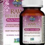 Garden of Life Heart Resveratrol Supplement - Powerful Antioxidant Support with 350mg Raw Fermented Trans-Resveratrol Plus Probiotics and Enzymes for Heart Health and Healthy Aging, 60 Vegan Capsules