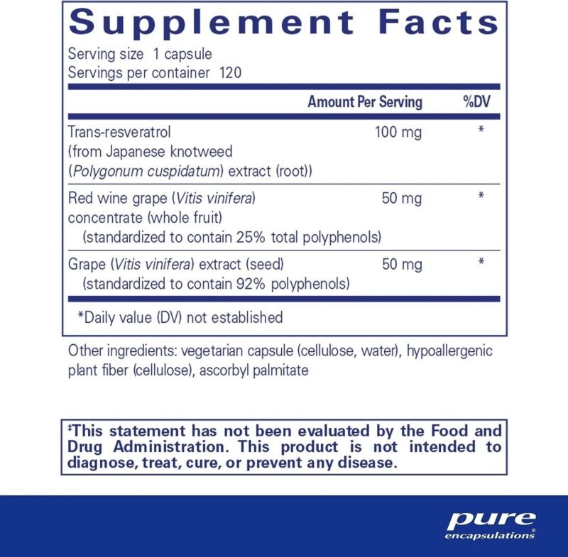 Pure Encapsulations Resveratrol Extra | Supplement to Support Healthy Cellular and Cardiovascular Function* | 120 Capsules - Image 2