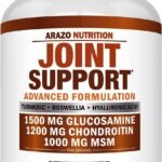 Glucosamine Chondroitin Turmeric Msm Boswellia - Joint Support Supplement for Relief 180 Tablets - Arazo Nutrition