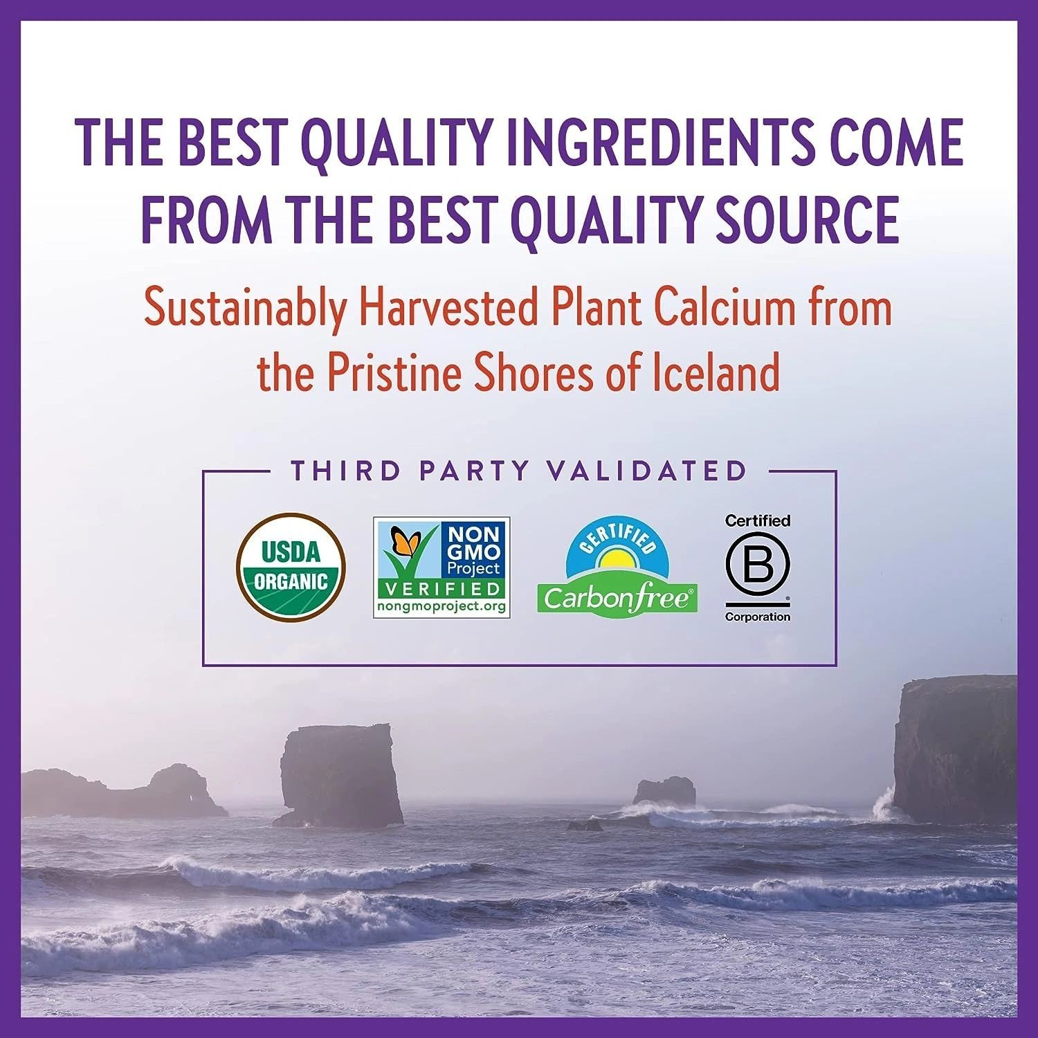 New Chapter Calcium Supplement - Bone Strength Organic Red Marine Algae Calcium - with Vitamin D3+K2 + Magnesium, 70+ Trace Minerals for Bone Health, Gluten Free, Easy to Swallow - 180 Slim Tablets - Image 4