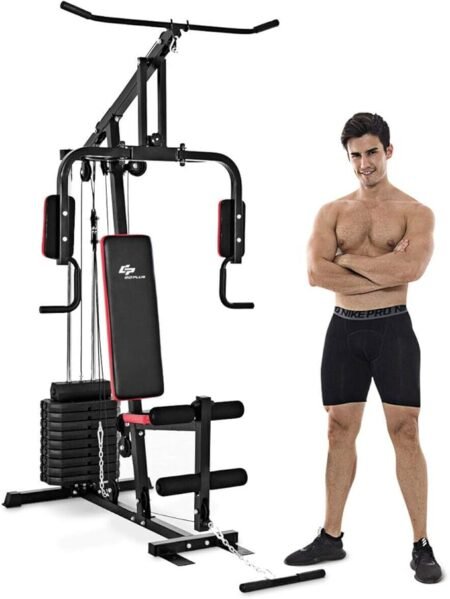 Goplus Multifunction Home Gym System Weight Training Exercise Workout Equipment Fitness Strength Machine for Total Body Training