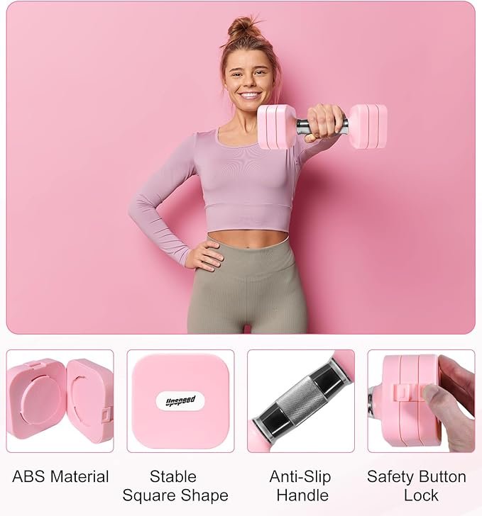 15LB 20LB 30LB 40LB 50LB Adjustable Dumbbell Set Free Weights Dumbbells Set for Women Men Hand Weights Sets Adjust Dumbbell Weight Sets for Home Gym Exercise Workout Strength Training Equipments - Image 3