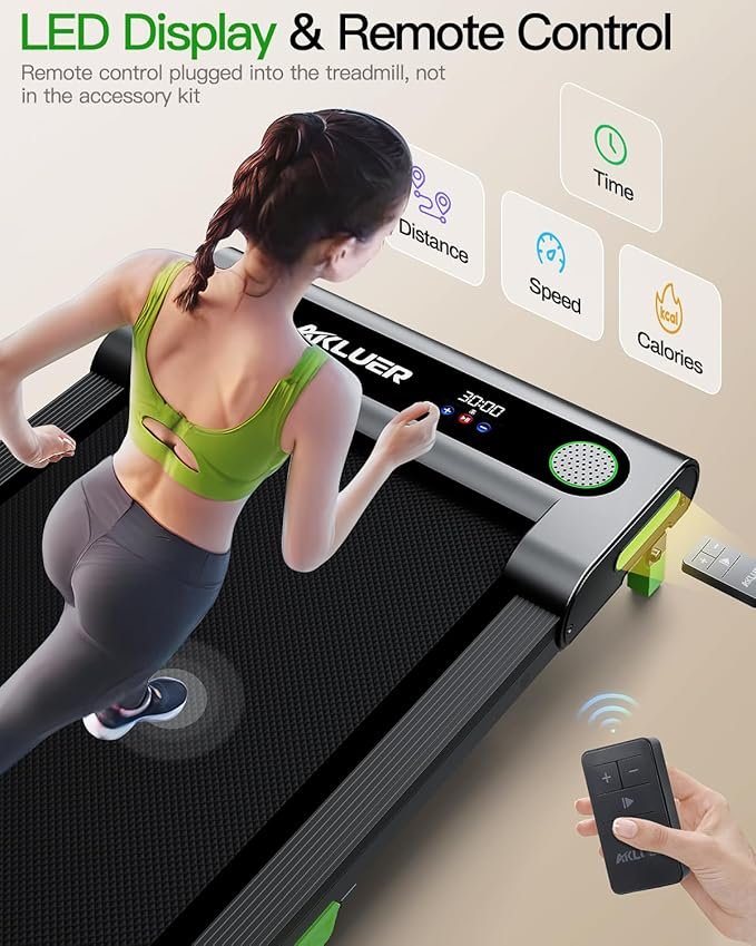 Walking Pad with Incline, Akluer Incline Treadmills for Home, 2.5 HP Under Desk Treadmill Small with Remote Control, Walking Pad Small Treadmill with LED Display - Image 2