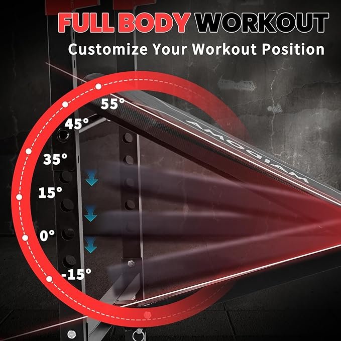 1500LBS 8 in 1 Weight Bench Set with Leg Extension/Curl and Preacher Curl, Bench Press Set and Barbell Rack with Safety Bar Catches, Foldable Workout Benches for Home(US Stock) - Image 2