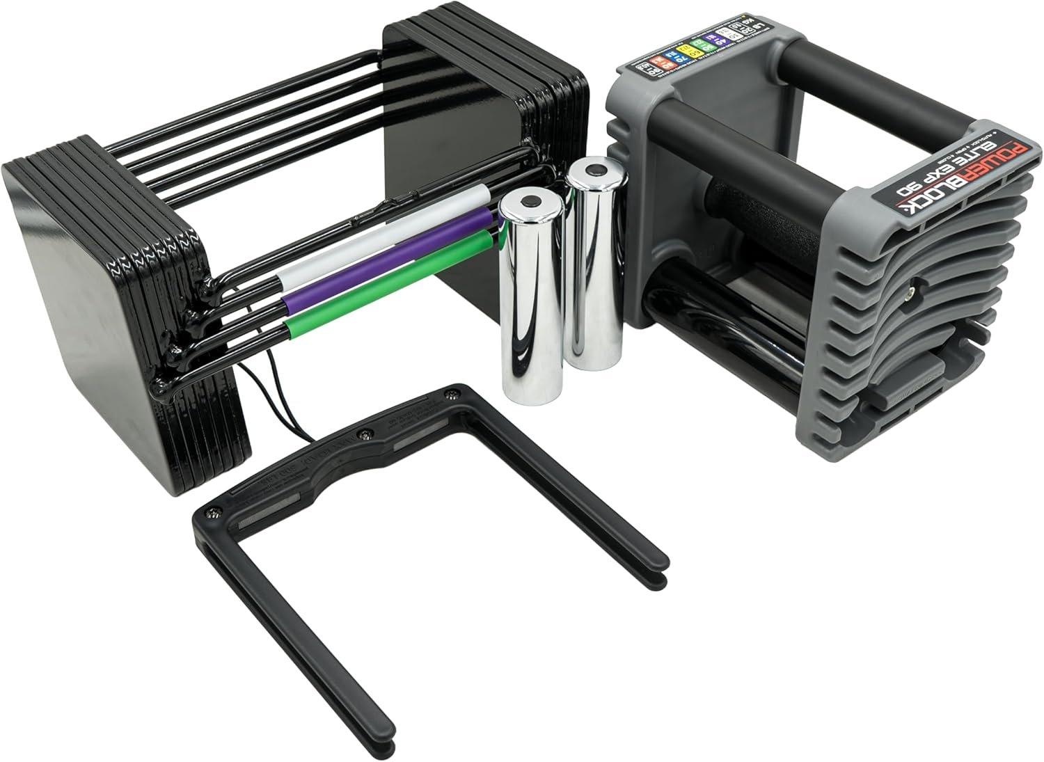 PowerBlock Elite EXP Adjustable Dumbbells, Sold in Pairs, Stage 1, 5-50 lb. Dumbbells, Durable Steel Build, Innovative Workout Equipment, All-in-One Dumbbells, Expandable with Expansion Kits - Image 3