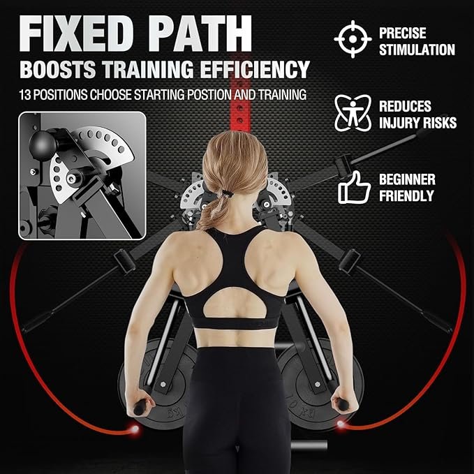 Mikolo Lateral Raise Attachment, Lateral Raise & Chest Fly Machine, Shoulder Press Machines for Chest & Shoulders, Power Rack Attachment with 1" Holes, Upper Body Workout Equipment for Home Gym - Image 2