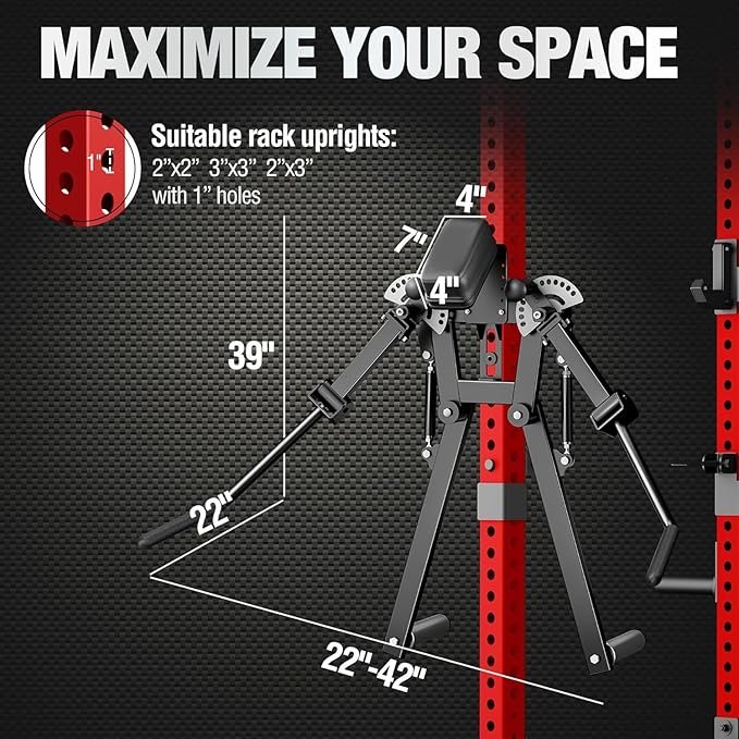 Mikolo Lateral Raise Attachment, Lateral Raise & Chest Fly Machine, Shoulder Press Machines for Chest & Shoulders, Power Rack Attachment with 1" Holes, Upper Body Workout Equipment for Home Gym - Image 4