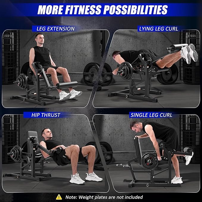 ANCHEER Leg Extension and Curl Machine, Adjustable Leg Curl Machine, Seated Leg Extension and Lying Curl Machine for Home Gym, Leg Workout Equipment with Cable System - Image 3