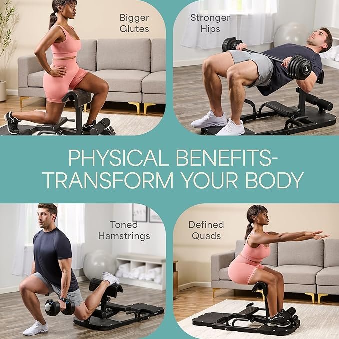 Lifepro Hip Thrust Machine – Adjustable Glutes Workout Equipment for Home – GluteBlast Foldable Booty Builder, Sissy Squat Machine, Thrust Glute Bench, Home Gym Glute Workout - Image 2