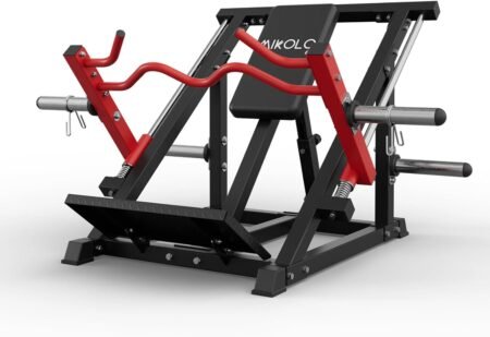 Mikolo Linear Row Machine, Rowing Machine for Home with Plate-Loaded Smith Row, Linear Bearing Back Workout Equipment for Home Gym