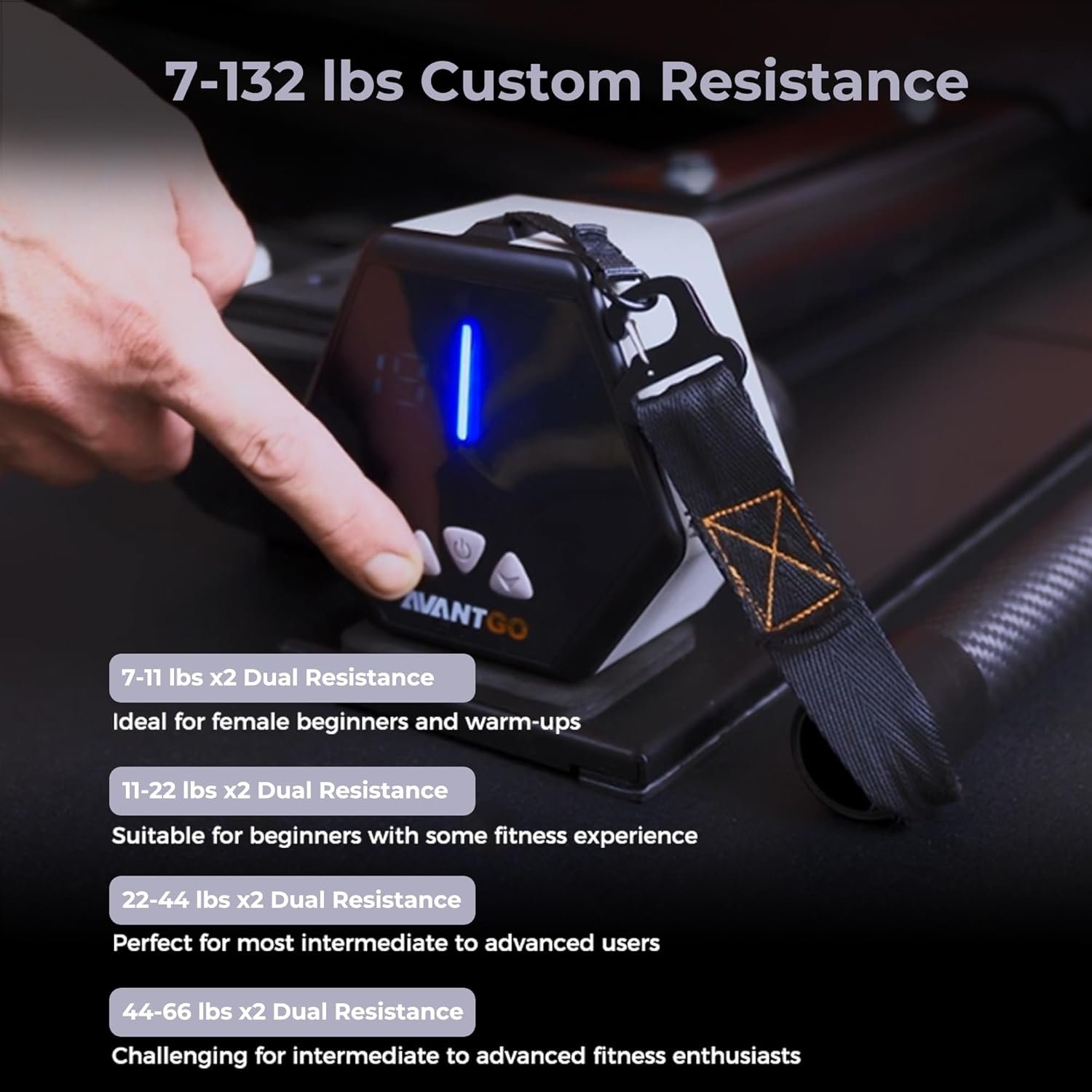 Portable Home Gym, Multifunctional Cable Fitness Machine, Resistance Adjustable Functional Trainer, App & Bluetooth Connection, Full Body Workouts, Fitness Anywhere, Gray - Image 3