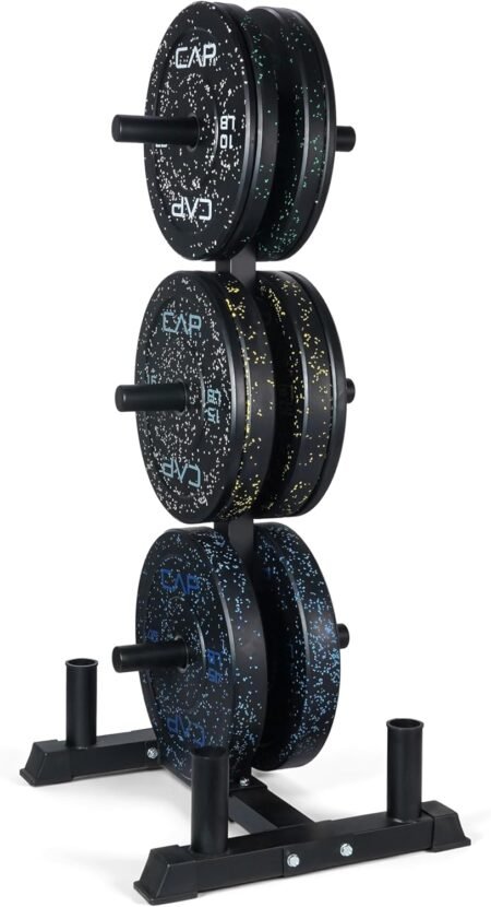 CAP 2-inch Olympic Bumper Plate Weight Set | 100-370 lbs | Multiple Colors | Storage Rack Optional