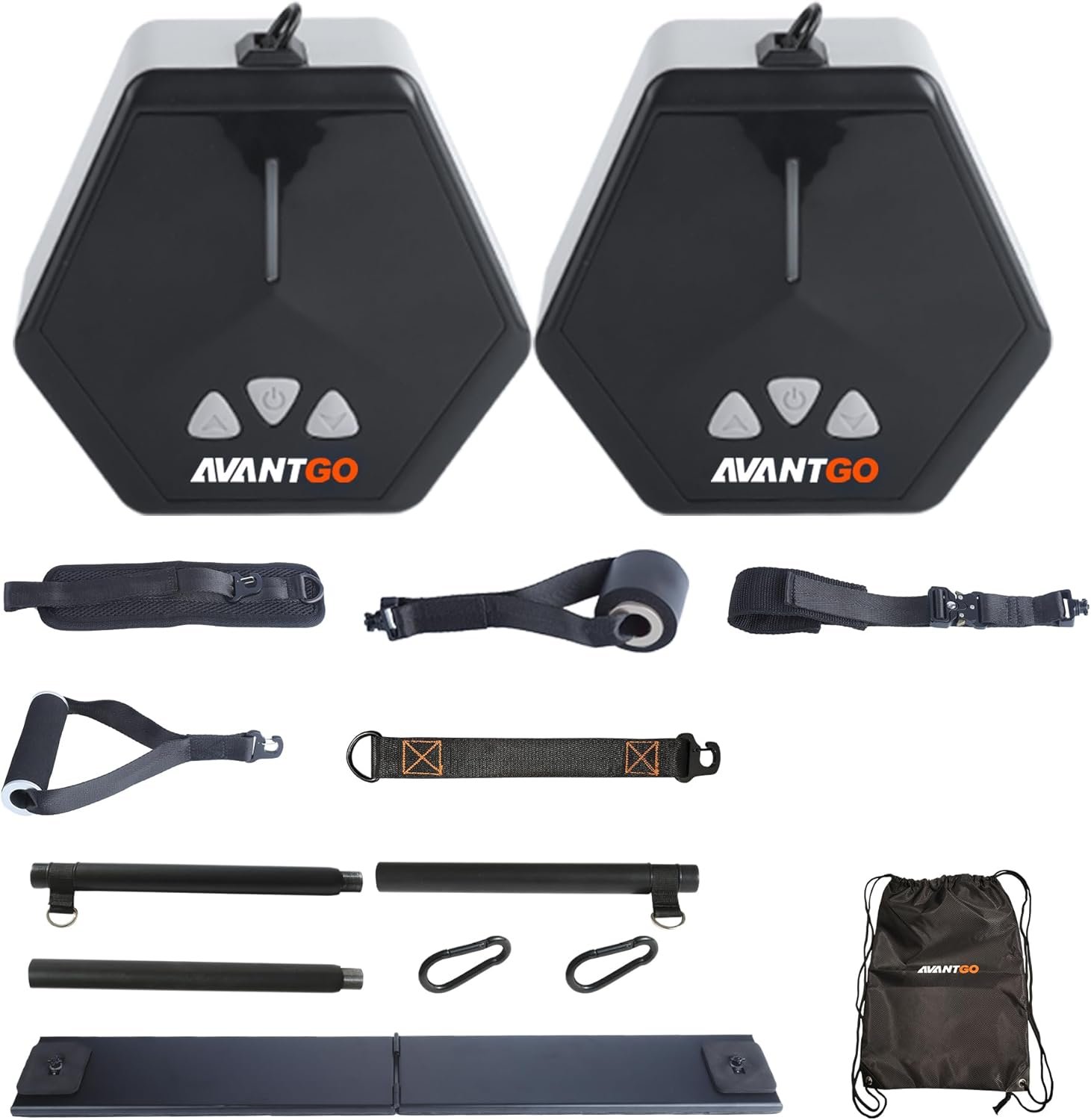 Portable Home Gym, Multifunctional Cable Fitness Machine, Resistance Adjustable Functional Trainer, App & Bluetooth Connection, Full Body Workouts, Fitness Anywhere, Gray